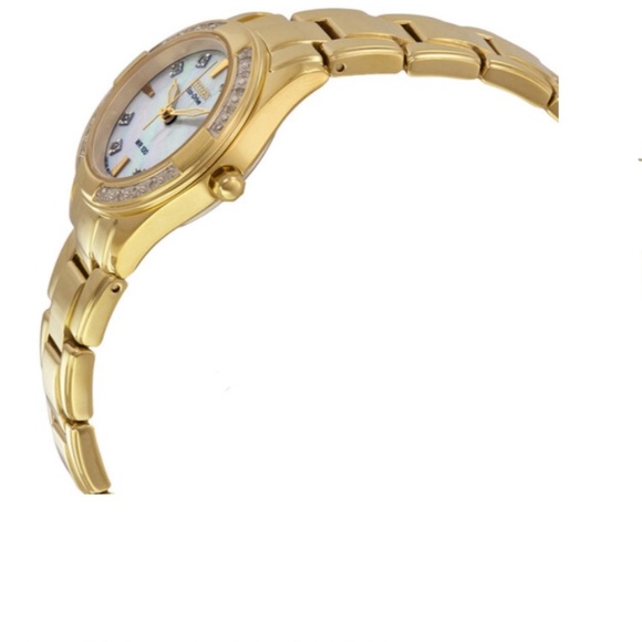 CITIZEN Regent GOLD Eco-Drive Mother of Pearl Dial Ladies Watch EW1822-52D main image 9